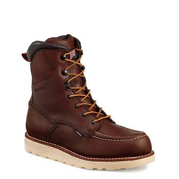 Red Wing Traction Tred 8-inch Soft Toe - Hnede Nepremokave Topanky Panske, RW156SK